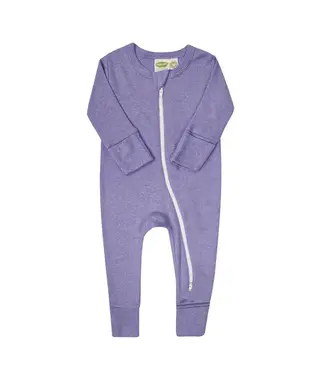 Parade Organics Baby Co. Organic Snuggle Soft Melange Zipper Romper Lilac