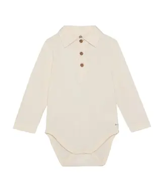 Enfant Polo Long Sleeve Romper Ivory