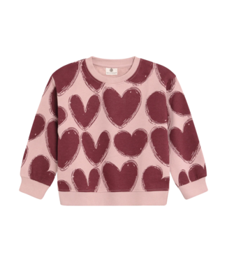 Enfant Sweatshirt Burgundy Hearts
