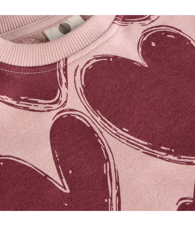 Enfant Sweatshirt Burgundy Hearts