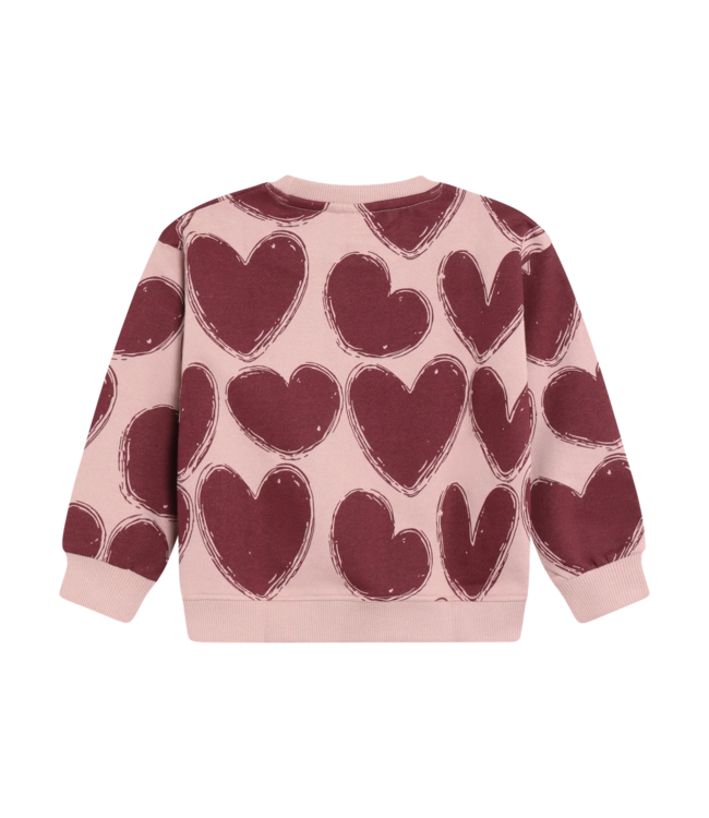 Enfant Sweatshirt Burgundy Hearts