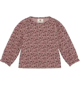 Enfant Long Sleeve Top Burgundy Floral