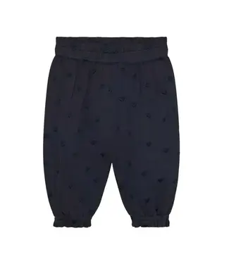 Enfant Woven Pant Navy Embroidered Hearts