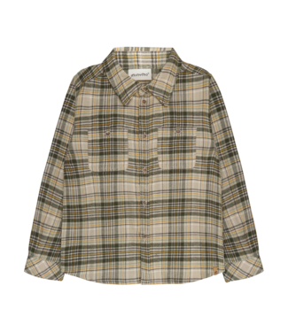 Minymo Checkered Flannel Overshirt Tan