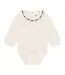 Minymo Embroidered Collar Bodysuit Ivory