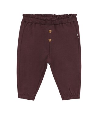 Minymo Heart Button Sweatpant Dark Plum