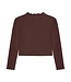 Minymo Minymo Long-Sleeve Glitter Ribbed Top Dark Plum