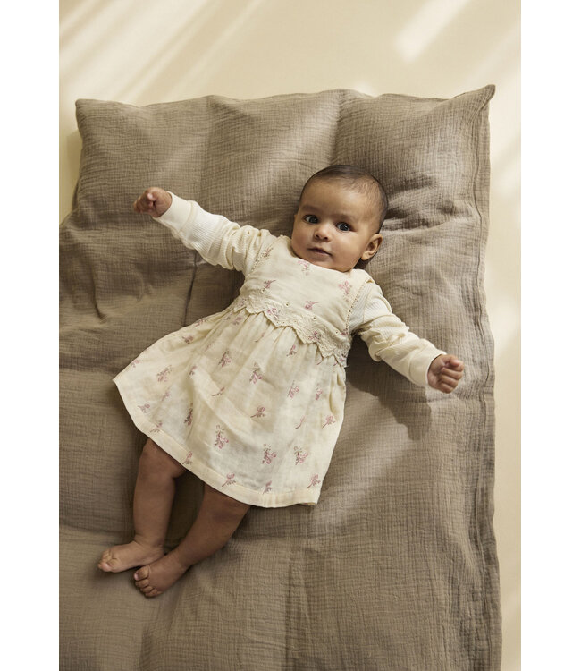 Minymo Minymo Long-Sleeve Ribbed Bodysuit Ivory