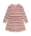 Minymo Minymo Long-Sleeve Striped Ribbed Dress Pink