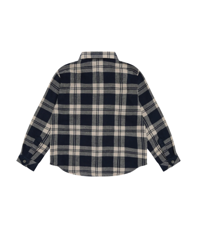 Minymo Minymo Plaid Flannel Overshirt Navy