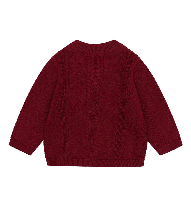 Fixoni Fixoni Cable-Knit Cardigan Burgundy