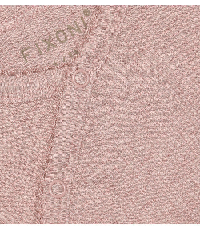 Fixoni Fixoni Ribbed Wrap Bodysuit Pale Mauve