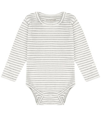Fixoni Fixoni Striped Ribbed Bodysuit Grey