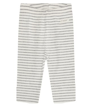 Fixoni Fixoni Striped Ribbed Leggings Grey