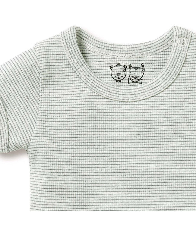 Wilson + Frenchy Wilson + Frenchy Stripe S/S Rib Onesie