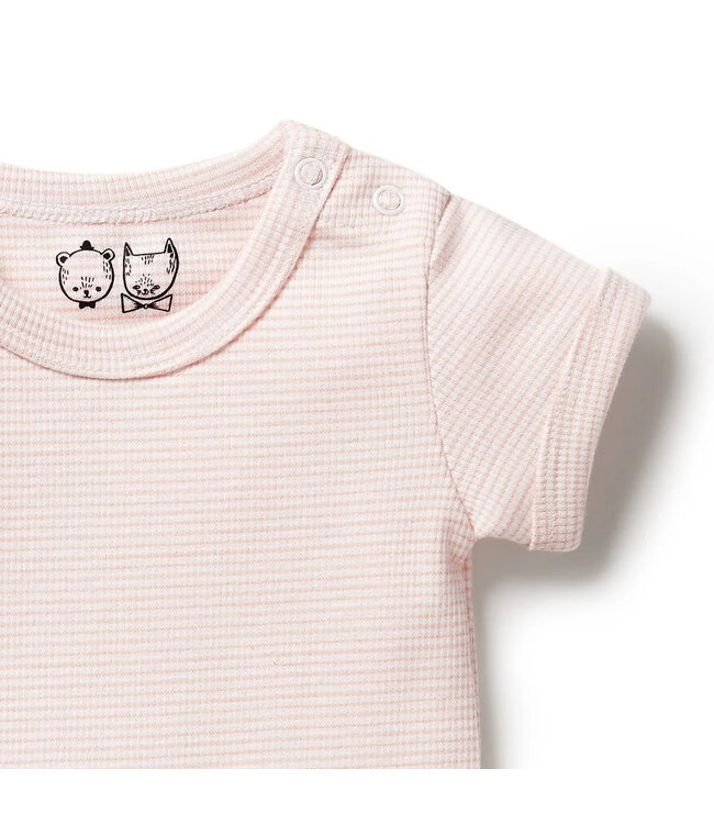 Wilson + Frenchy Wilson + Frenchy Stripe S/S Rib Onesie