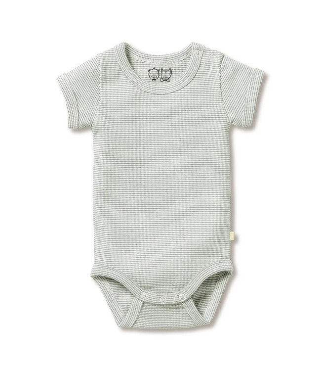 Wilson + Frenchy Wilson + Frenchy Stripe S/S Rib Onesie