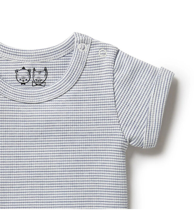 Wilson + Frenchy Wilson + Frenchy Stripe S/S Rib Onesie