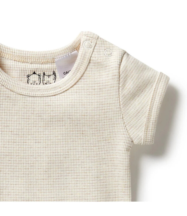 Wilson + Frenchy Wilson + Frenchy Stripe S/S Rib Onesie