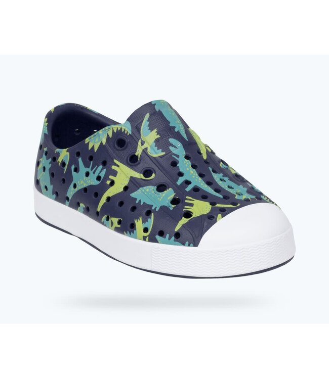 Native Canada Footwear Jefferson  Regatta Blue/ Shell White/ Trinket Dinosaurs