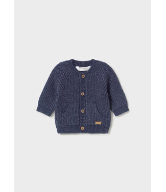 Mayoral Infant Knit Cardigan Heathered Indigo