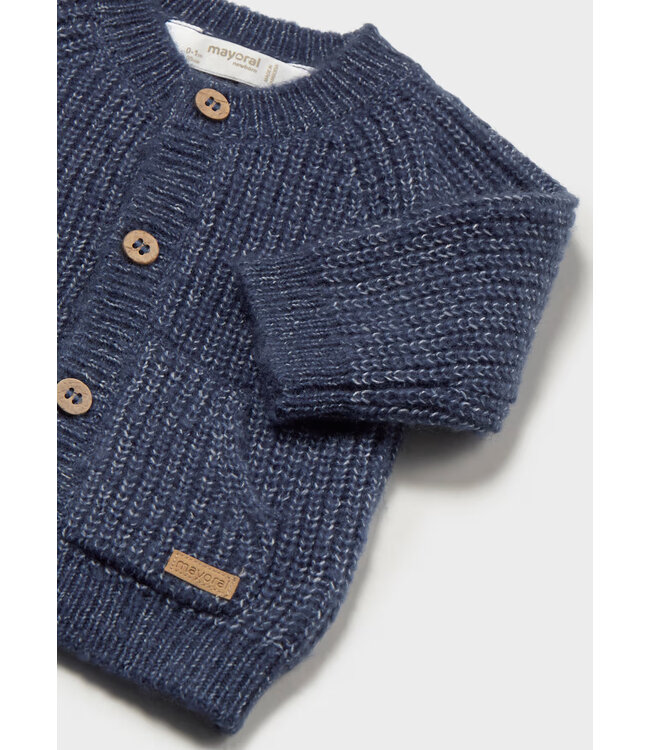 Mayoral Infant Knit Cardigan Heathered Indigo