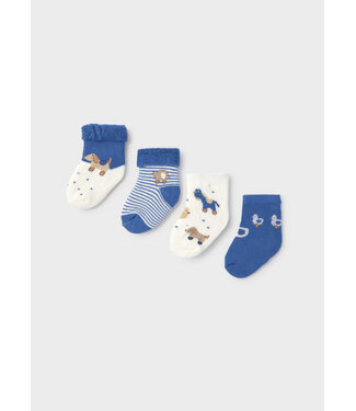 Mayoral Infant Sock Set 4-Pack Blueberry