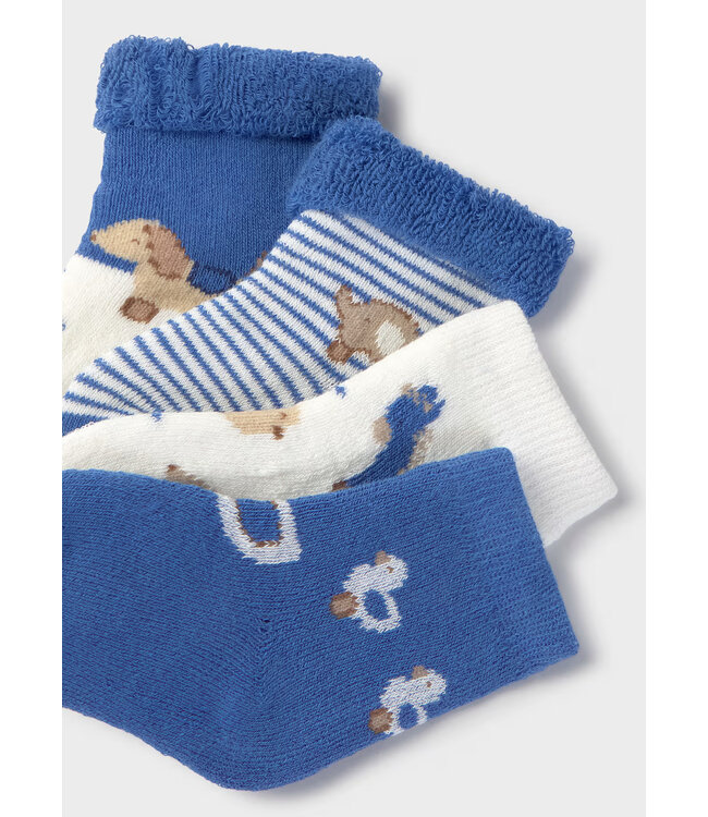 Mayoral Infant Sock Set 4-Pack Blueberry