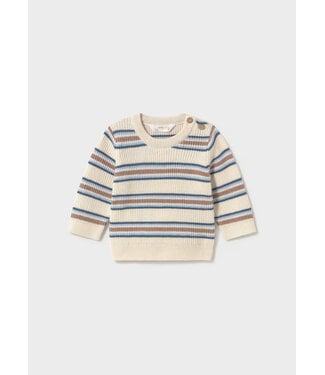 Mayoral Mayoral Infant Sweater Blue/Taupe Stripe