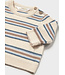 Mayoral Infant Sweater Blue/Taupe Stripe