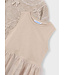 Mayoral Knit Sweater & Tulle Dress Taupe Gold