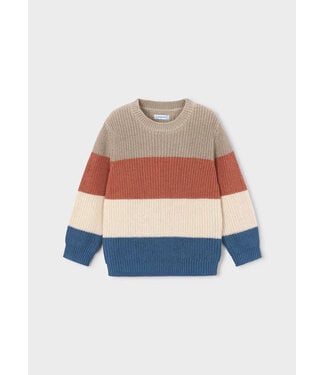 Mayoral Knit Sweater Colour Block Stripe