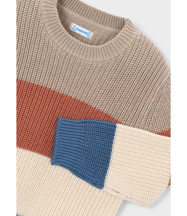 Mayoral Knit Sweater Colour Block Stripe