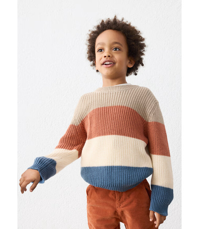 Mayoral Knit Sweater Colour Block Stripe