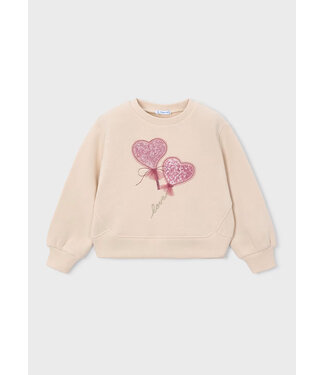 Mayoral Sweatshirt Glitter Hearts