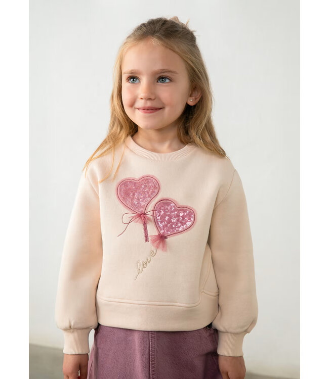 Mayoral Sweatshirt Glitter Hearts