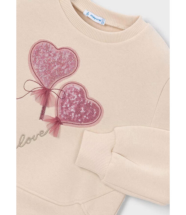 Mayoral Sweatshirt Glitter Hearts