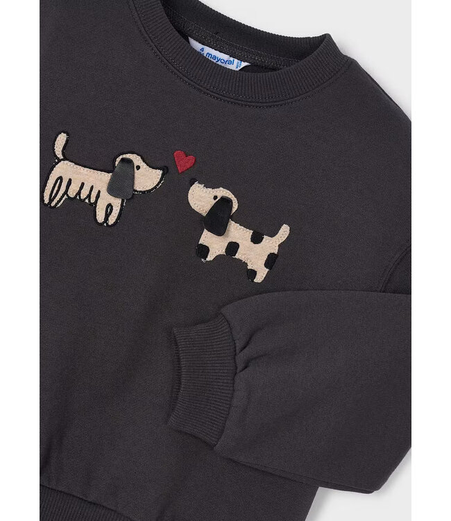 Mayoral Sweatshirt Puppy Love Carbon