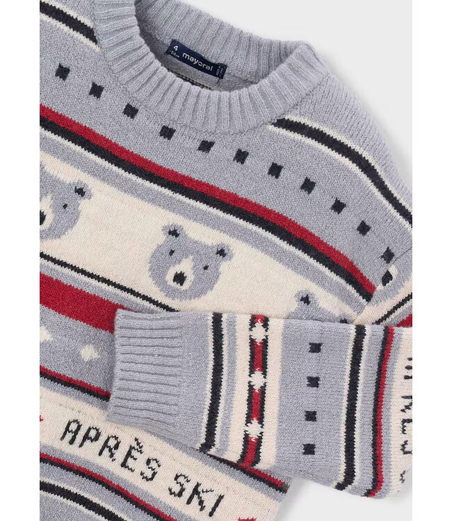 Mayoral Mayoral Knit Sweater Apres Ski Bear Grey