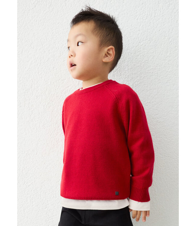 Mayoral Mayoral Basic Crew Neck Sweater Red