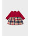 Mayoral Mayoral Infant Knit Plaid Dress Red