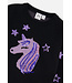Deux par Deux Deux par Deux Knit Sweater Anthracite Sequin Unicorn