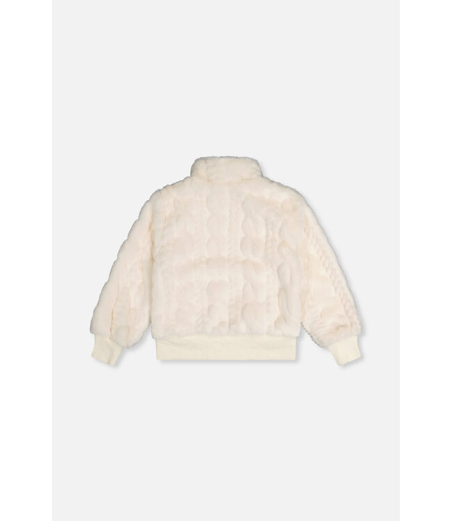 Deux par Deux Deux par Deux Faux Fur Jacquard Jacket Off White