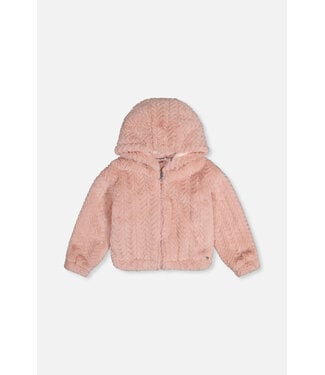 Deux par Deux Deux par Deux Faux Fur Hooded Jacket Rose