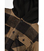 Deux par Deux Deux par Deux Fleece Hooded Over Shirt Brown Plaid