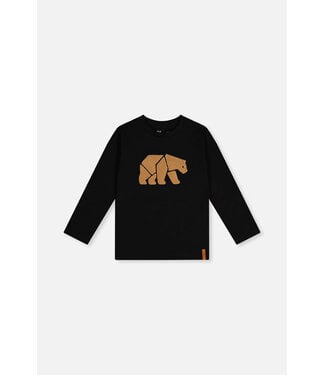 Deux par Deux Deux par Deux Jersey L/S Shirt Bear Anthracite