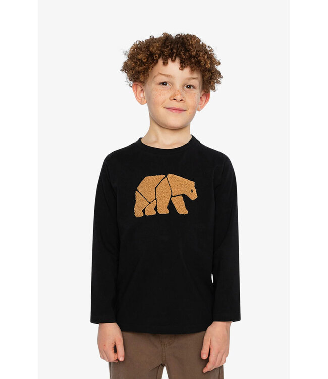 Deux par Deux Deux par Deux Jersey L/S Shirt Bear Anthracite