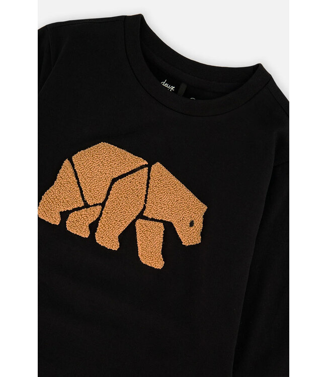 Deux par Deux Deux par Deux Jersey L/S Shirt Bear Anthracite