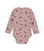 Minymo Minymo Long-Sleeve Floral Keyhole Bodysuit Rose