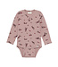 Minymo Minymo Long-Sleeve Floral Keyhole Bodysuit Rose